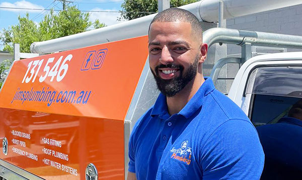 Dave in front of Jim's van